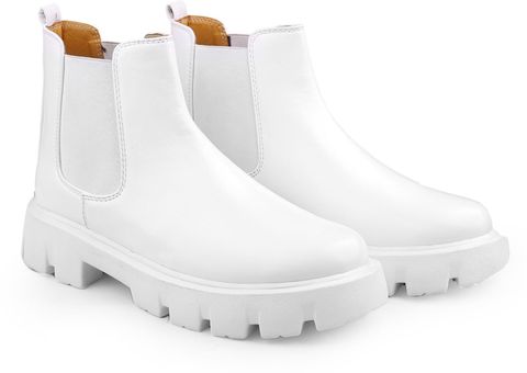 Roadster Men's Slip-On Boots (White) - Image 6