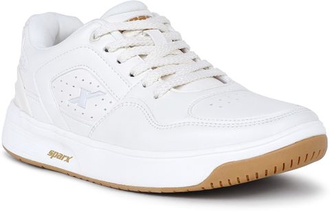 Sparx Sneakers For Men (White, Camel , 7) - Image 7