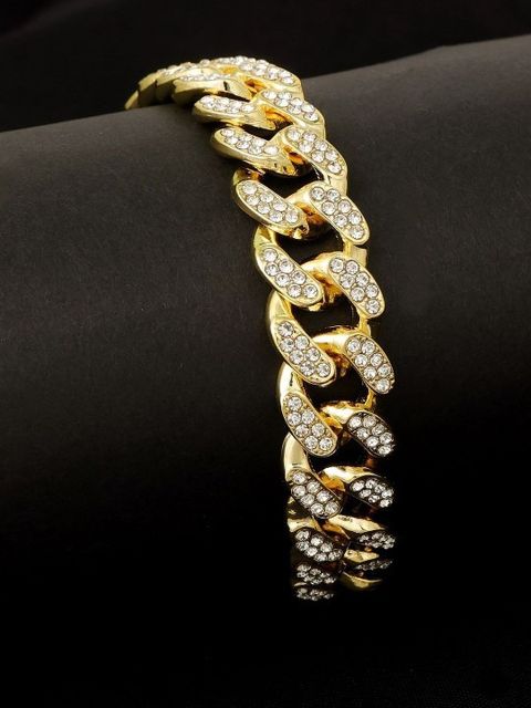 Braculum Gold-Plated Cubic Zirconia Bracelet - Image 7