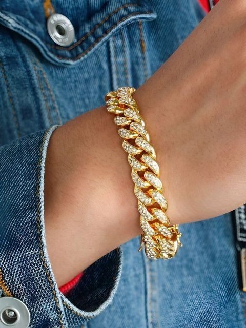Braculum Gold-Plated Cubic Zirconia Bracelet - Image 8