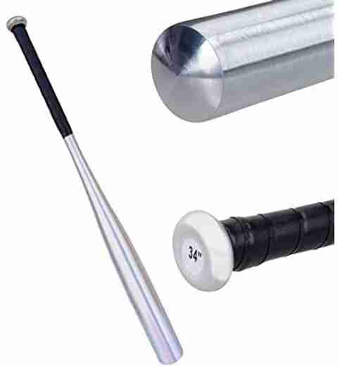 Owlix BASEBALL BAT Metal Silver 34 inch Base Bat Premium Alloy Baseball Bat For 15+ Yrs (1100 g) - Image 3