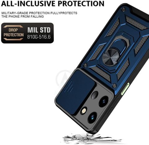 KWINE CASE Back Cover for Vivo T3X 5G (Blue, Rugged Armor, Pack of: 1) - Image 6