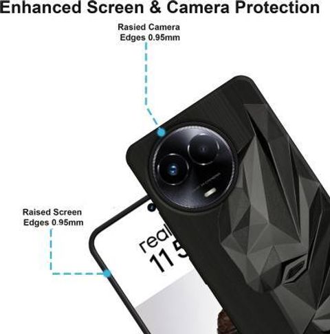 Satyaram Black Dual Protection Back Cover for Realme 11 5G - Image 5