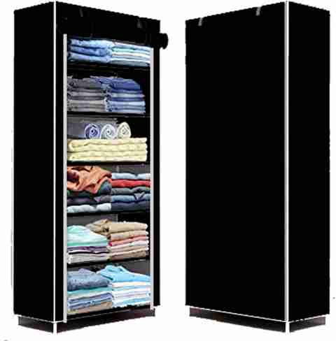 ZENVEXYO PP Collapsible Wardrobe Black DIY - Image 4