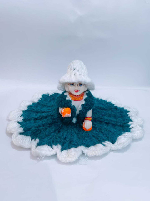 laddu gopal winter dress Iblay 3 size/laddu gopal sweater/kanha ji woolen dress Dress Price in India Ambretta | Powder Blue long sweater  plus size Size:M 8 / W 10