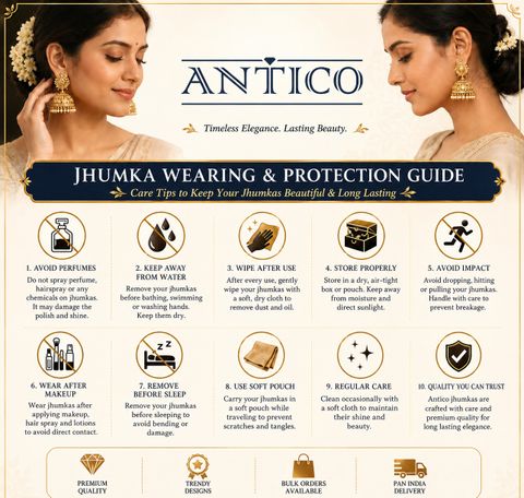 Antico 16 Pair Jaipuri Silver Oxidised Jhumki Earrings with Velvet box for Women. Diamond, Pearl, Beads Brass, Alloy Stud Earring, Drops & Danglers, Jhumki Earring - Image 7