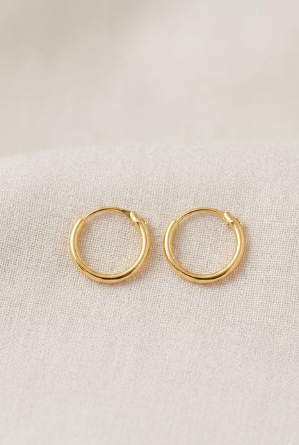 Aksha Collection Gold Plated Copper Clip-On Hoop Earrings - Image 6