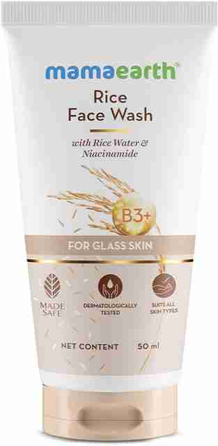 Mamaearth Rice Water & Niacinamide Face Wash 50ml - Image 2