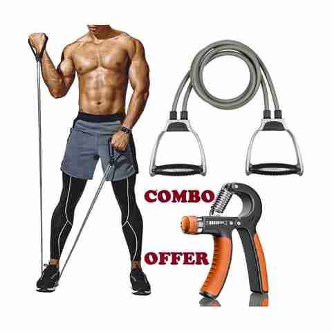 Athlian Combo Adjustable Hand Grip Strengthener and Toning Tube - Image 5