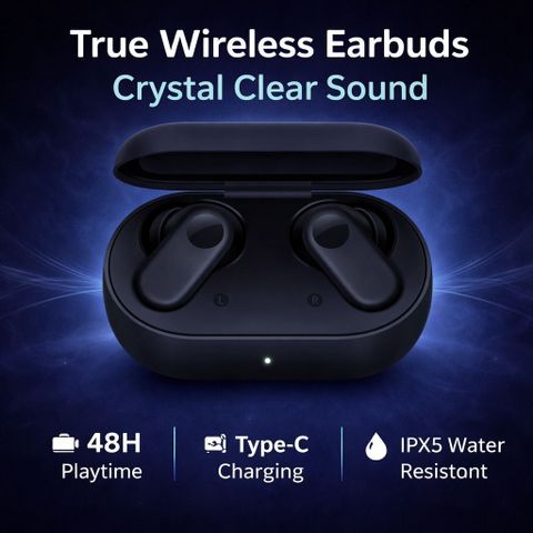 NDHD True Wireless Earbuds Nord 2 CE Mobile Earbuds with Mic 2r, 12.4mm Drivers Bluetooth Headset (Black, In the Ear) - Image 7