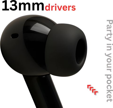 TECHIO à¤à¥à¤à¤¿à¤¯à¥ Earbuds हà¥à¤¡à¤¸à¥à¤ (à¤à¤¾à¤²à¤¾) - Image 5