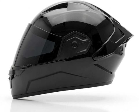 Agx Raven with Unbreakable Visor with Spoiler ABS Material Unisex Motorbike Helmet (Black) - Image 5