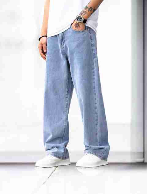 ZAYSH Men Loose Fit Mid Rise Light Blue Jeans - Image 5