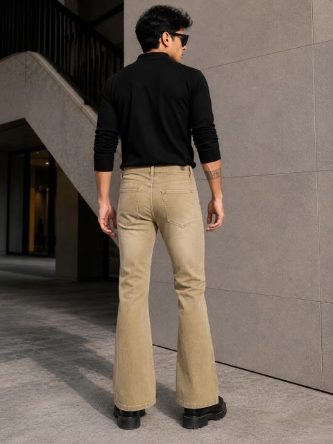 Netyork Men Boot-Leg Mid Rise Gold Jeans - Image 6