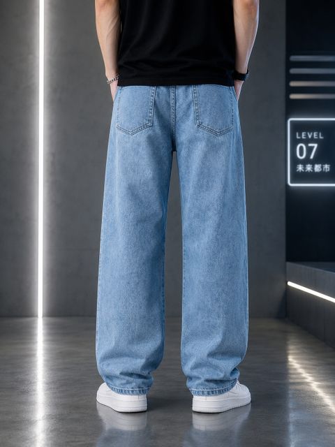 BLACODE Men Straight Fit Mid Rise Light Blue Jeans - Image 6