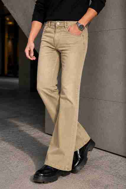 Netyork Men Boot-Leg Mid Rise Gold Jeans - Image 5