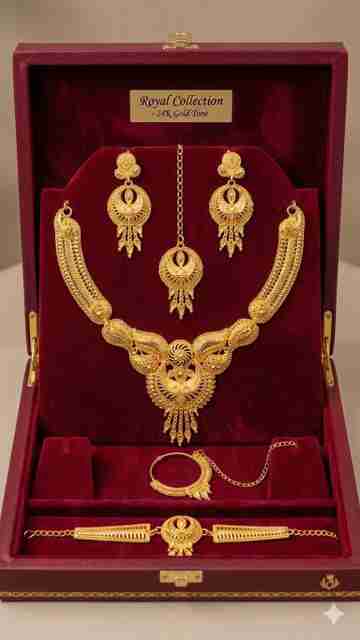 Yash Impex Brass Gold-plated Gold Jewel Set (Pack of 1) - Image 5