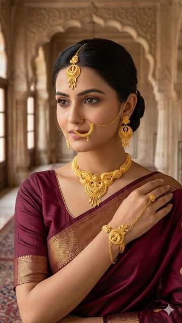 Yash Impex Brass Gold-plated Gold Jewel Set (Pack of 1) - Image 6