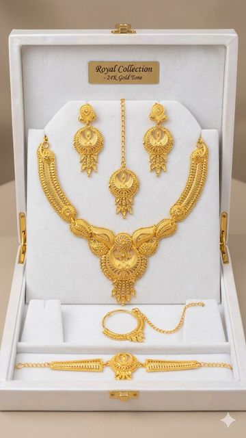 Yash Impex Brass Gold-plated Gold Jewel Set (Pack of 1) - Image 8