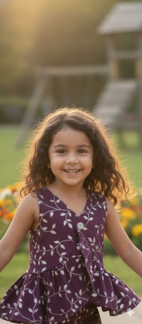 ECREATION Baby Girls Party(Festive) Top Trouser (Purple) - Image 6