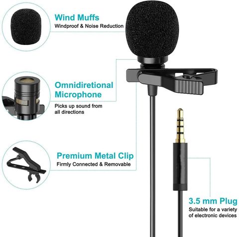 nirvidmart Clip Collar Mic Condenser Microphone - Image 8