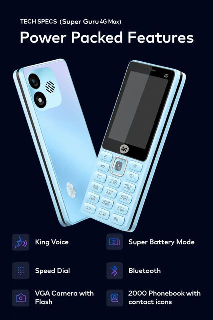 itel Super Guru 4G Max (Blue) - Image 6