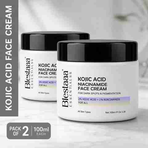 blestaaa essentialss Kojic Acid Face Cream for Dark Spots, Brightening & Even Skin Tone (200 ml) - Image 5
