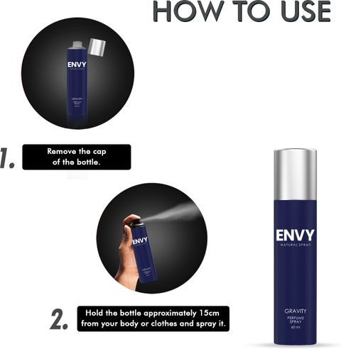 Envy Gravity, Bold & Black Natural Spray |Premium & Long Lasting| Eau de Parfum - 60 ml (For Men) - Image 8