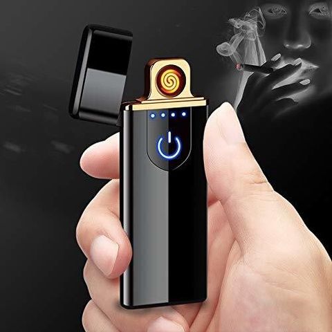 carexo USB Charging Finger Touch Cigarette Pocket Lighter (Black) - Image 8