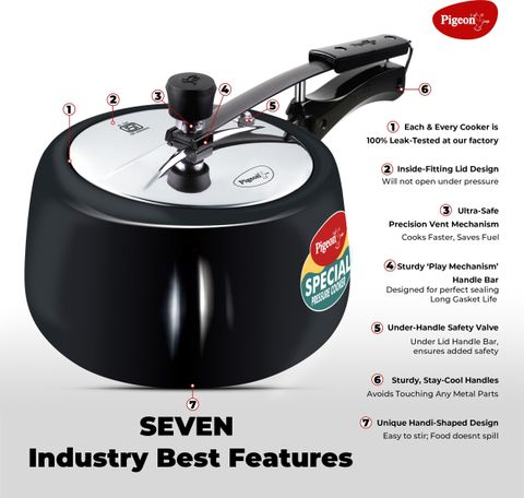 Pigeon Special Plus 3L Induction Bottom Pressure Cooker - Image 7