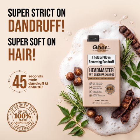 Ghar Soaps Gharsoaps Headmaster Shampoo | Anti-Dandruff Shampoo (200 ml) - Image 5