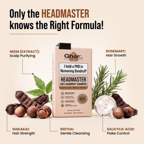 Ghar Soaps Gharsoaps Headmaster Shampoo | Anti-Dandruff Shampoo (200 ml) - Image 7