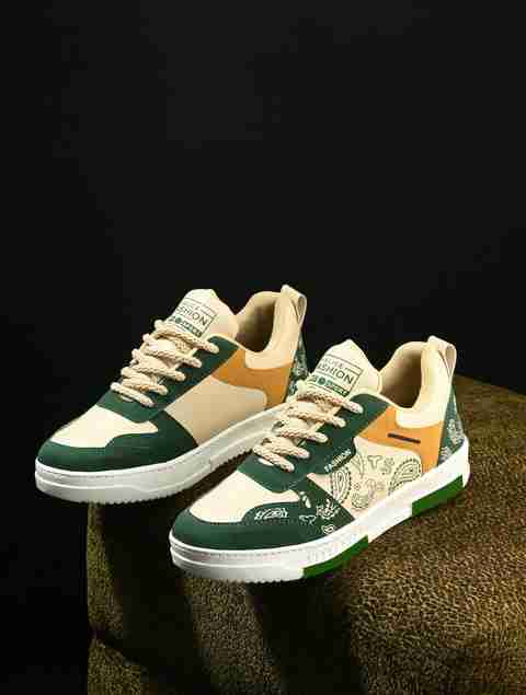 Xtoon Breathable Sneakers for Men (Green, Size 7) - Image 2