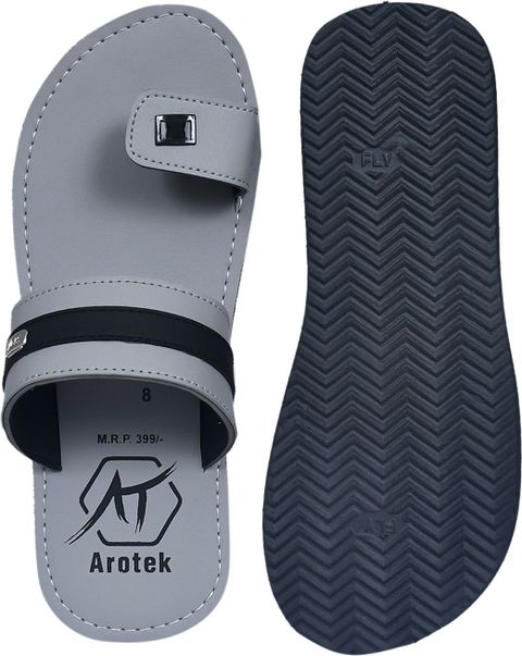 AROTEK Men Flip Flops Grey Size 7 - Image 6