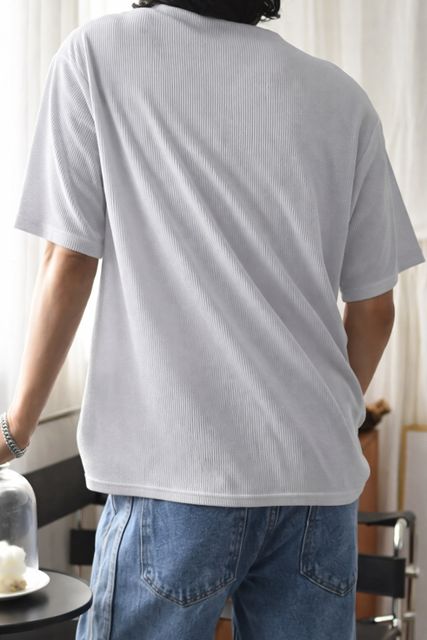 RUNNING MACHINE Men Grey Polyester Round Neck T-Shirt - Image 6