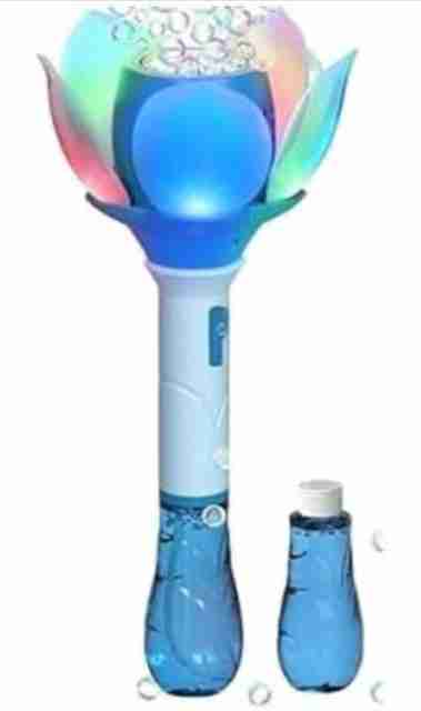 Xcillince Toys Electric Flower Bubble Maker with LED Light - Image 3