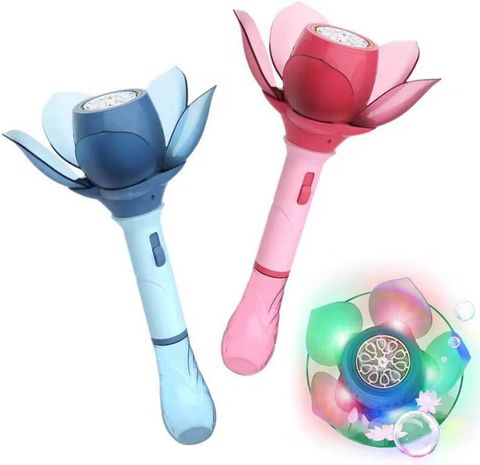 Xcillince Toys Electric Flower Bubble Maker with LED Light - Image 6