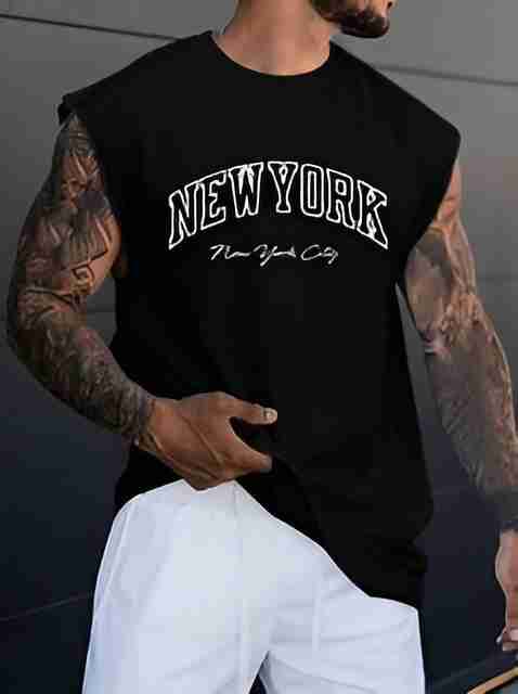 t-hustler Men's Cotton Gym Vest Printed Sleeveless Tank Top - Image 5