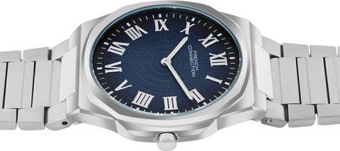 French Connection Roman Number Blue Textured Dial | Men's Silver Analog Watch - For Men FCN0125USM - Image 5