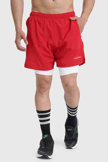 FuaarK Solid Men Red Running Shorts - Image 5