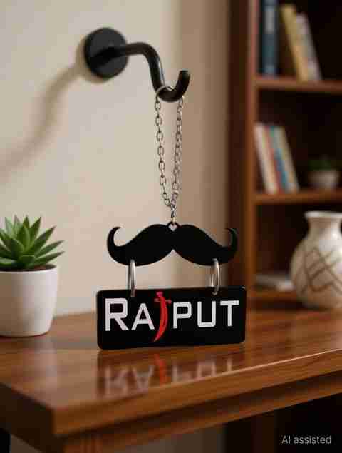Sunder Kaya Car Hanging Accessories Rajput with Moustache Printed Showpiece Decorative Showpiece - 8 cm (Plastic, Multicolor) - Image 5