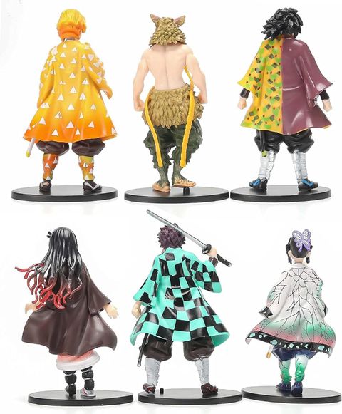 Augen Demon Slayer B Action Figure Limited Edition for Table (Pack of 6) Decorative Showpiece - 16 cm (Plastic, Multicolor) - Image 6