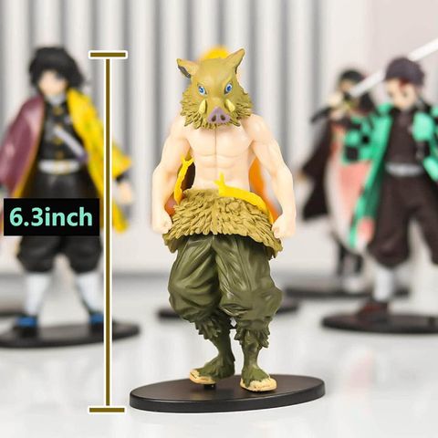 Augen Demon Slayer B Action Figure Limited Edition for Table (Pack of 6) Decorative Showpiece - 16 cm (Plastic, Multicolor) - Image 7