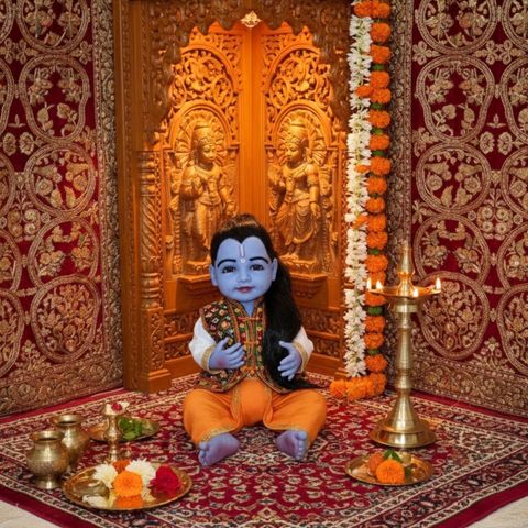 Redham Silicone Laddu Gopal Idol, 60 cm, Blue - Image 7
