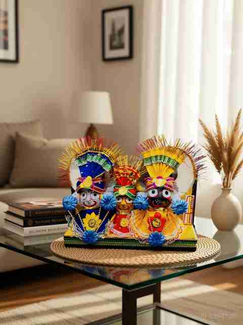 Dhaksh Handicrafts Jagannath Besha Idol Decorative Showpiece - 10 cm, - Image 5