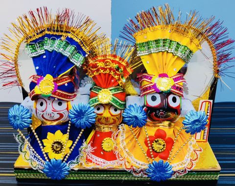 Dhaksh Handicrafts Jagannath Besha Idol Decorative Showpiece - 10 cm, - Image 8