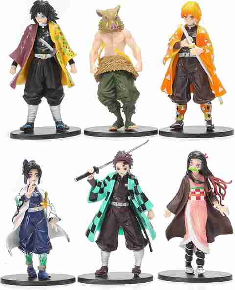 Augen Demon Slayer B Action Figure Limited Edition for Table (Pack of 6) Decorative Showpiece - 16 cm (Plastic, Multicolor) - Image 5