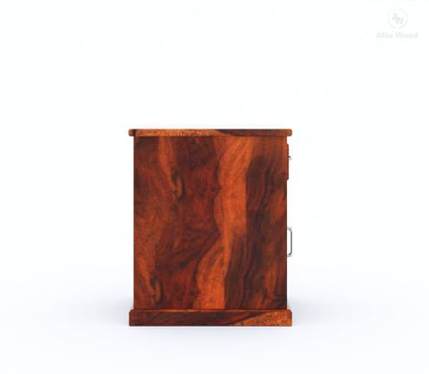Devsignature Solid Sheesham Wood Bed Side Table For Bed Room Solid Wood End Table (Finish Color - Honey Oak Finish, Pre-assembled) - Image 4