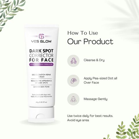 YES GLOW Dark Spot Corrector Face Cream 60g - Image 6