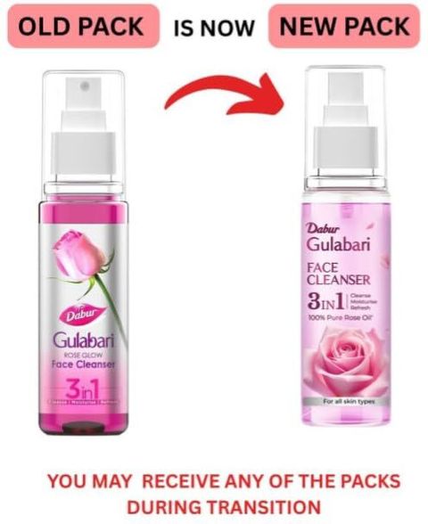 Dabur Gulabari Rose Glow Face Cleanser, 200ml (2x100ml) - Image 6